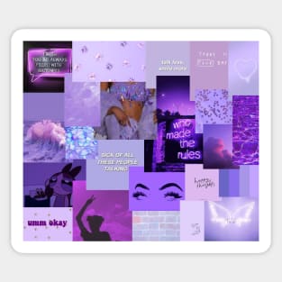 purple aesthetic collage Sticker